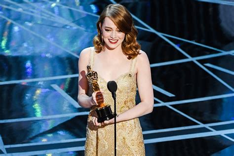 Emma Stone is the first actress to win an Oscar wearing 